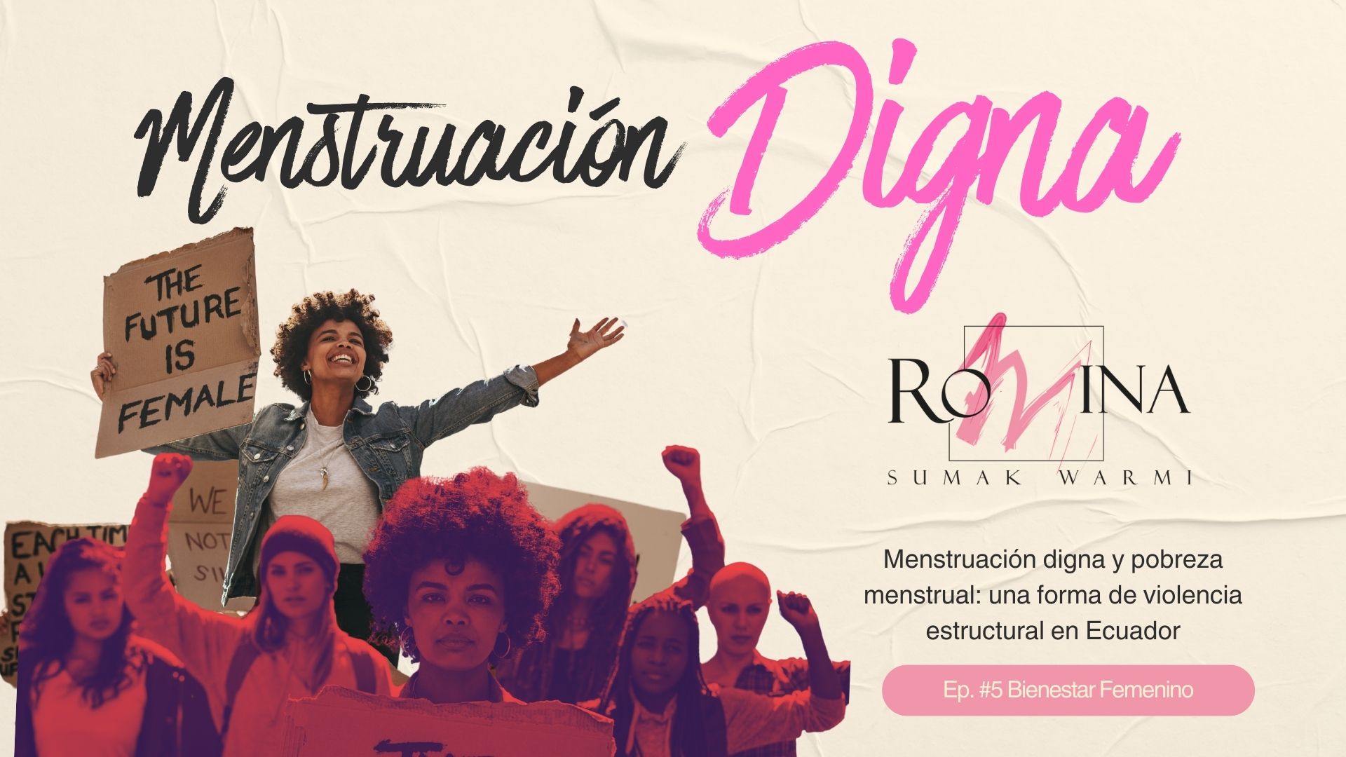 Women Empowerment Educational Presentation in Red and Black Textured Style